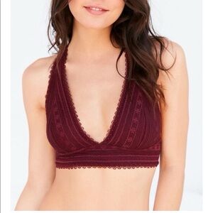 Out From Under Urban Outfitters Butgundy Strappy Layering Bralette